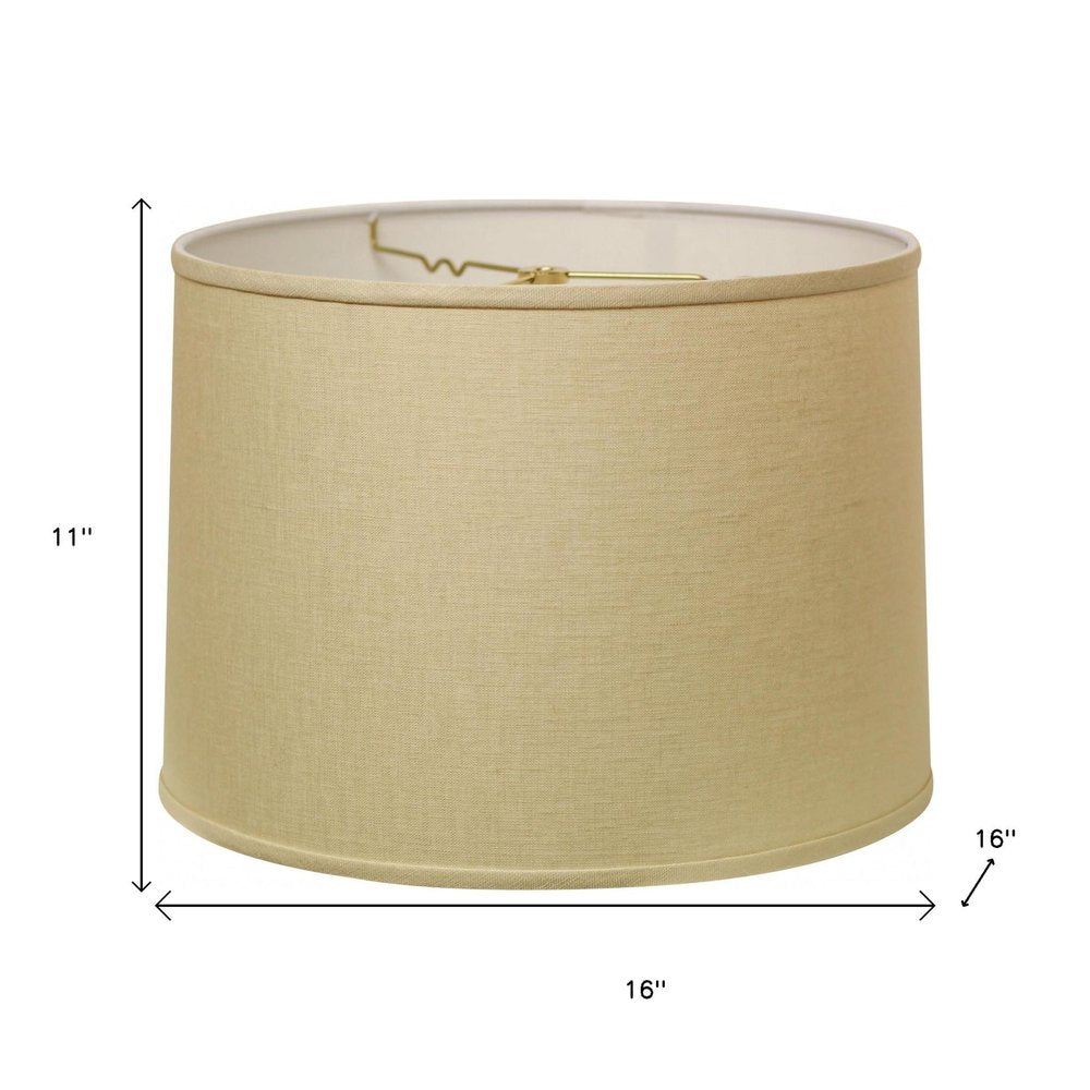 Beige Linen Drum Lamp Shade