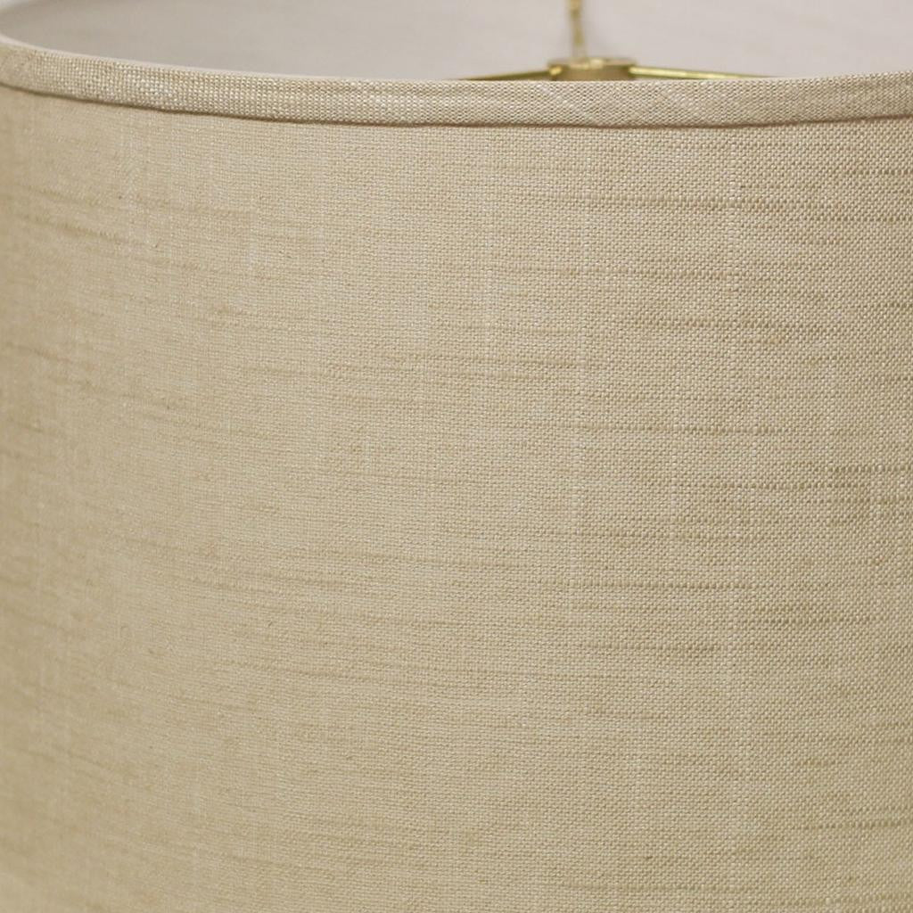 17" Light Wheat Throwback Drum Linen Lampshade