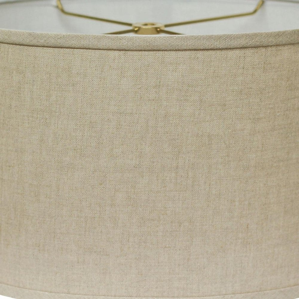 Dark Brown Linen Oval Lamp Shade