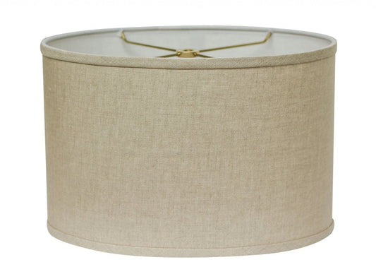 Dark Brown Linen Oval Lamp Shade