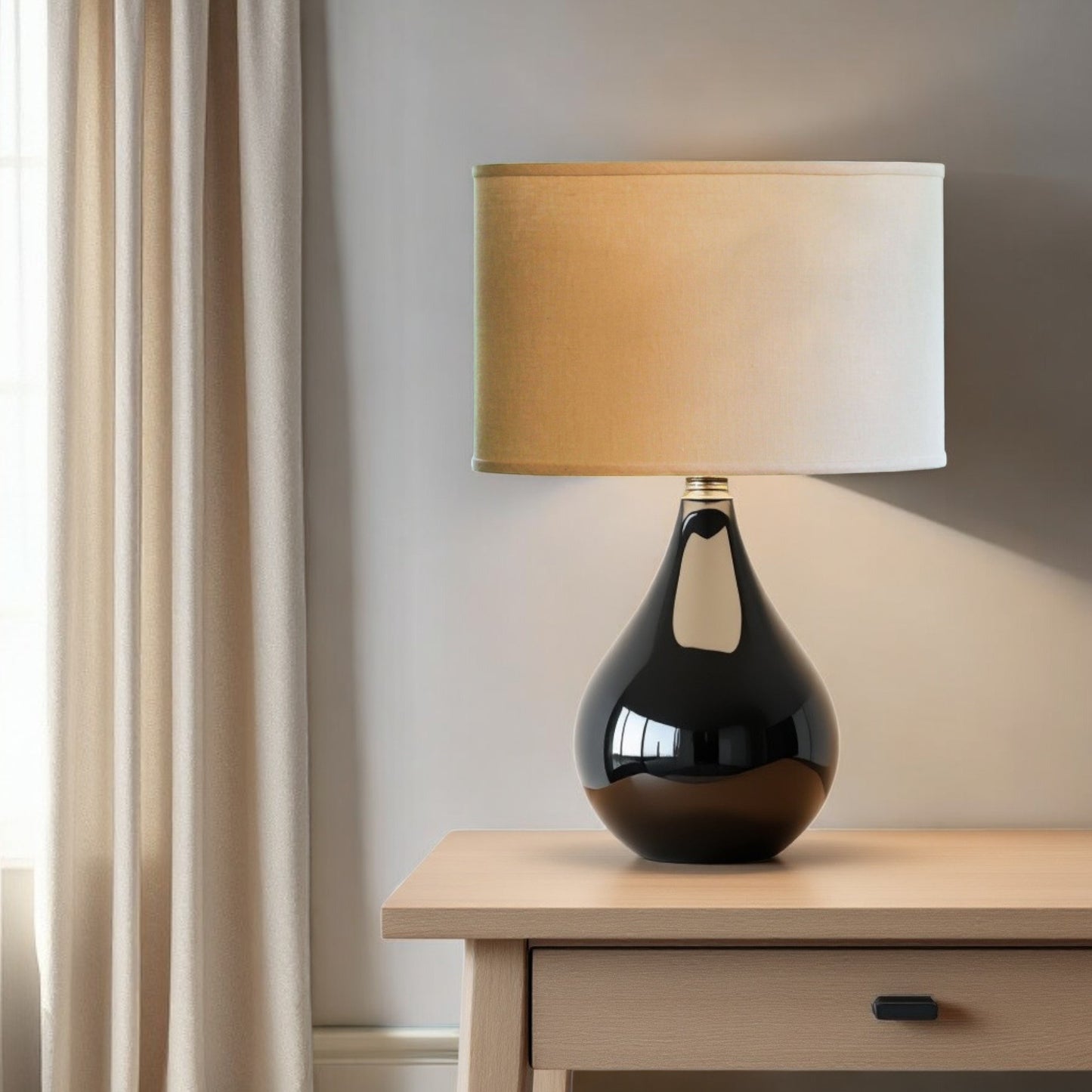 16" Dark Wheat Throwback Oval Linen Lampshade