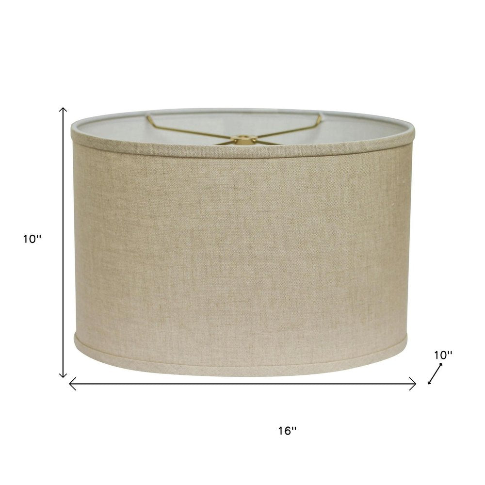 Dark Brown Linen Oval Lamp Shade