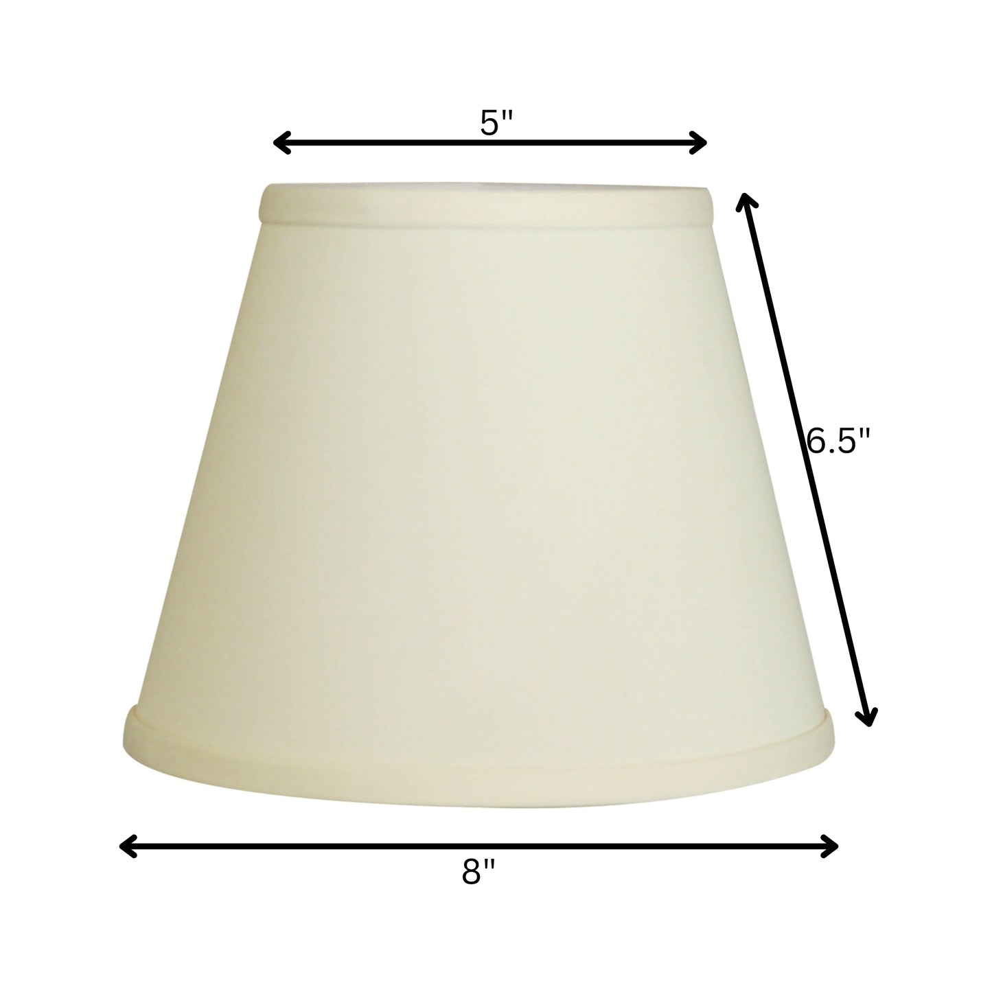 8" Ivory Hardback Empire No Slub Lampshade