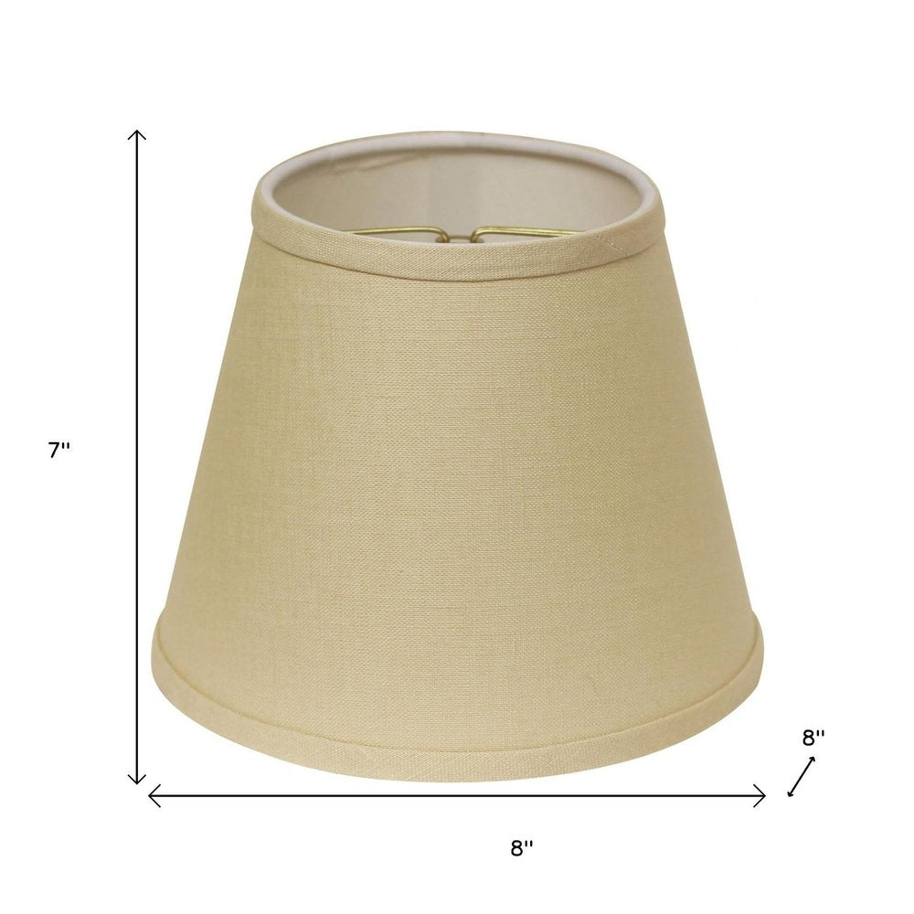 White Linen Empire Lamp Shade