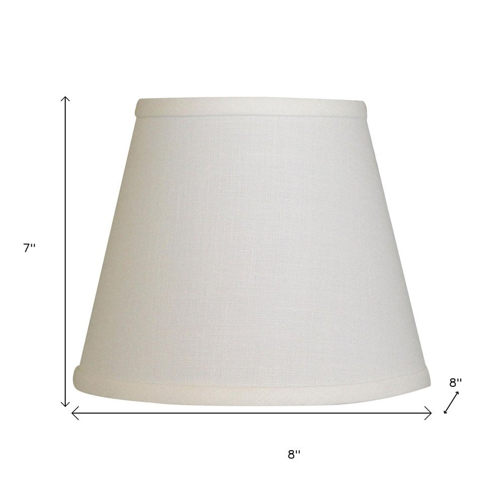 White Linen Empire Lamp Shade