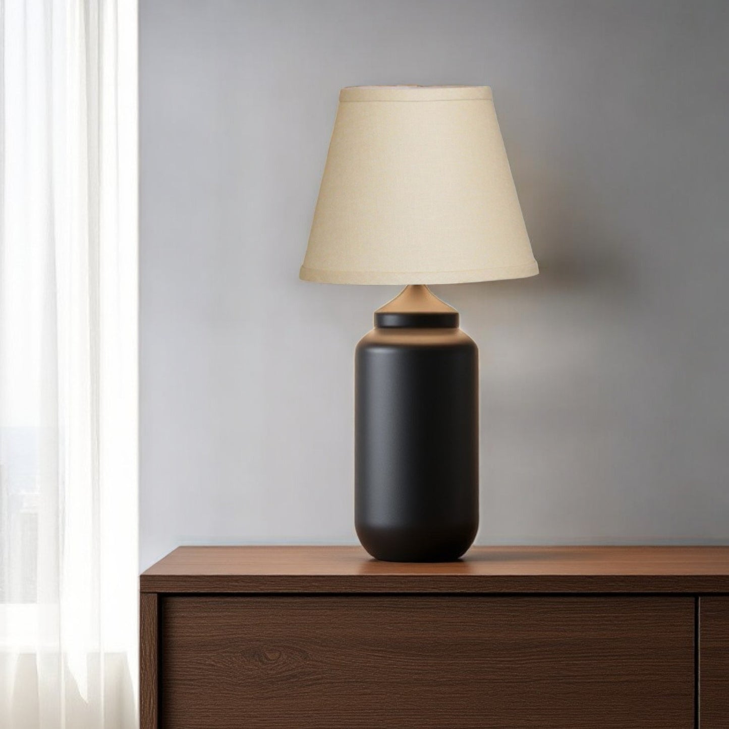 10" White Hardback Empire Linen Lampshade