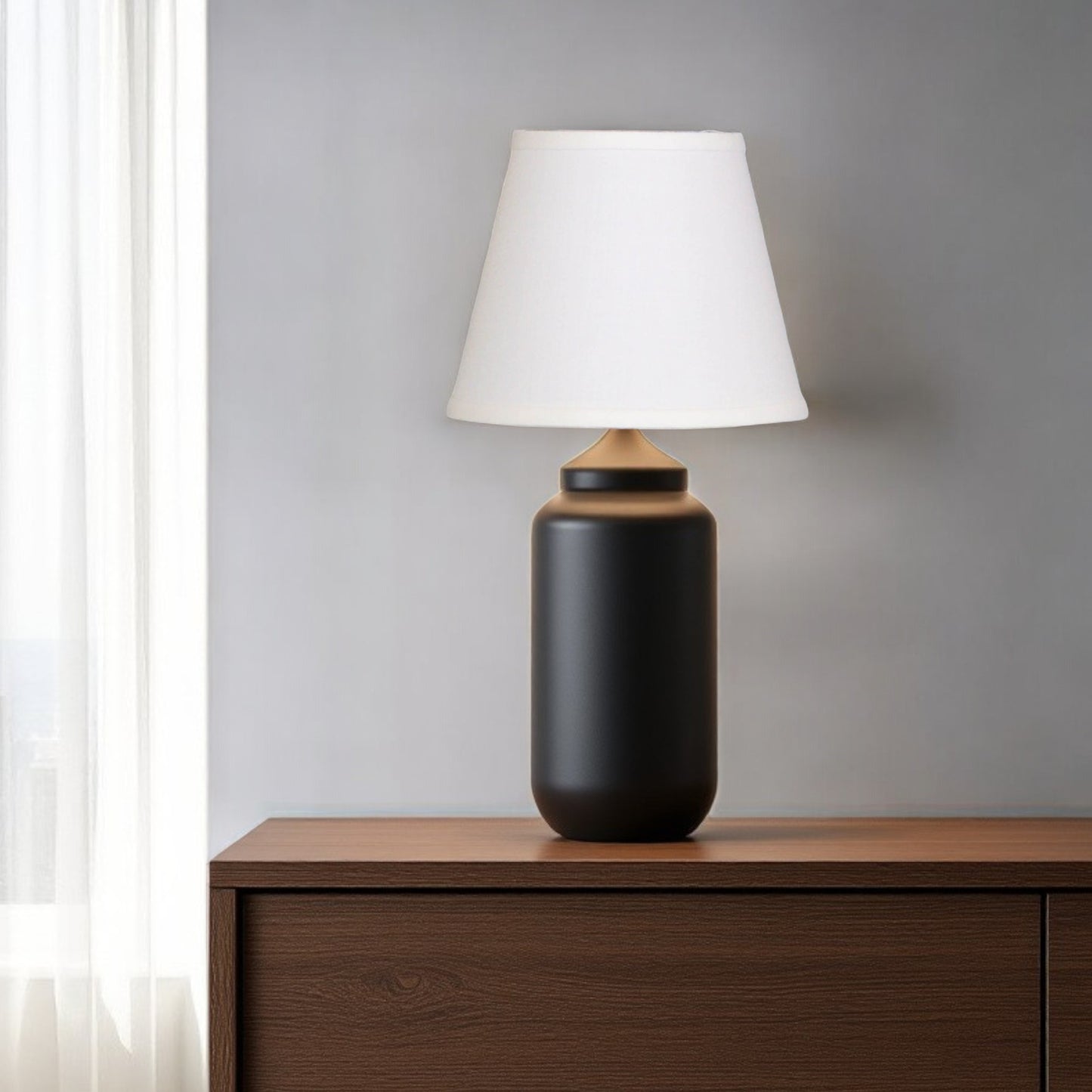 10" White Hardback Empire Linen Lampshade