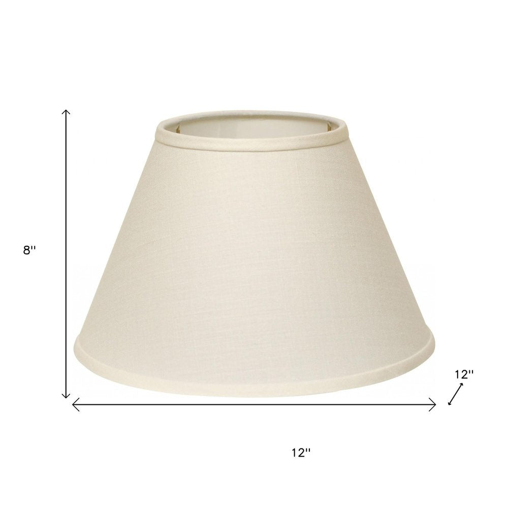 White Linen Empire Lamp Shade