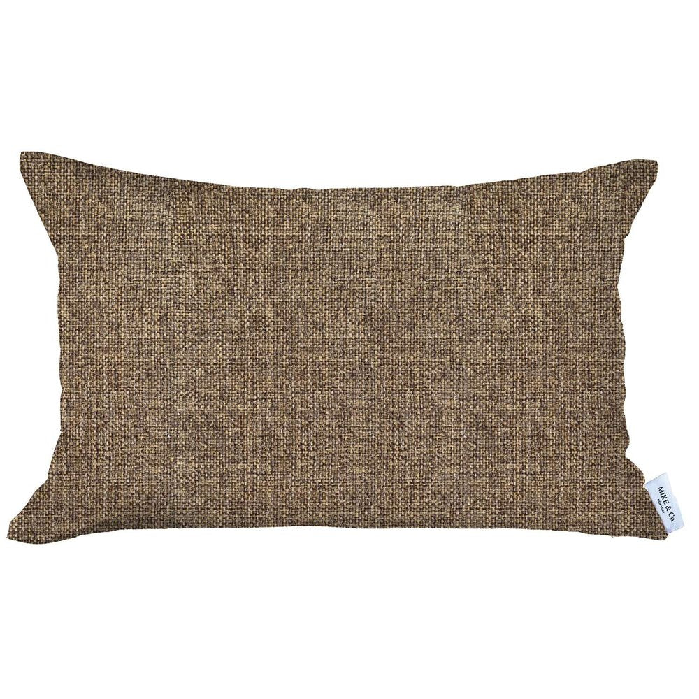 12" X 20" Brown Lumbar Throw Pillow Cover