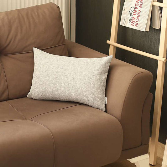 12" X 20" Black and Gray Lumbar Throw Pillow Cover