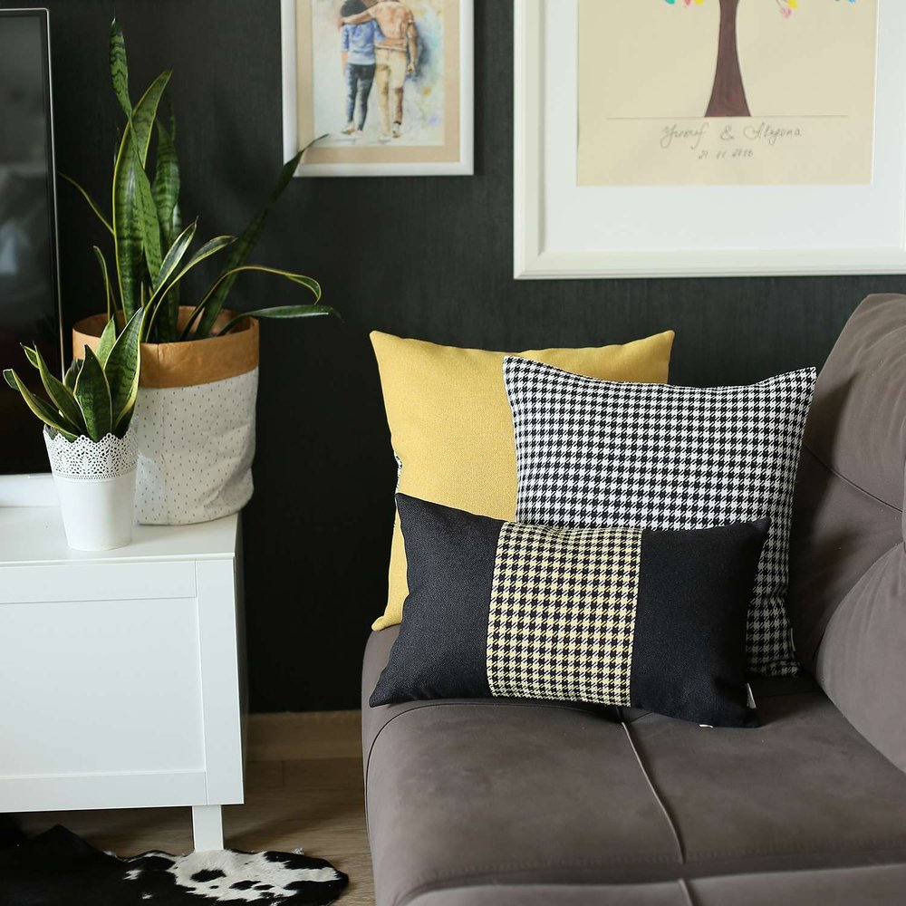 12" X 20" Yellow Lumbar Throw Pillow Cover