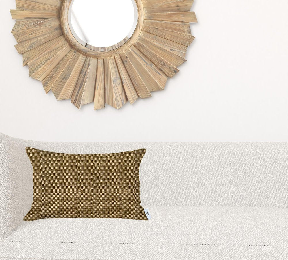12" X 20" Yellow Lumbar Throw Pillow Cover