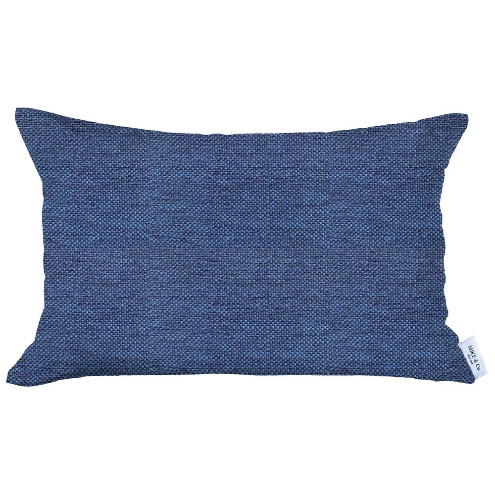 12" X 20" Blue Lumbar Throw Pillow Cover