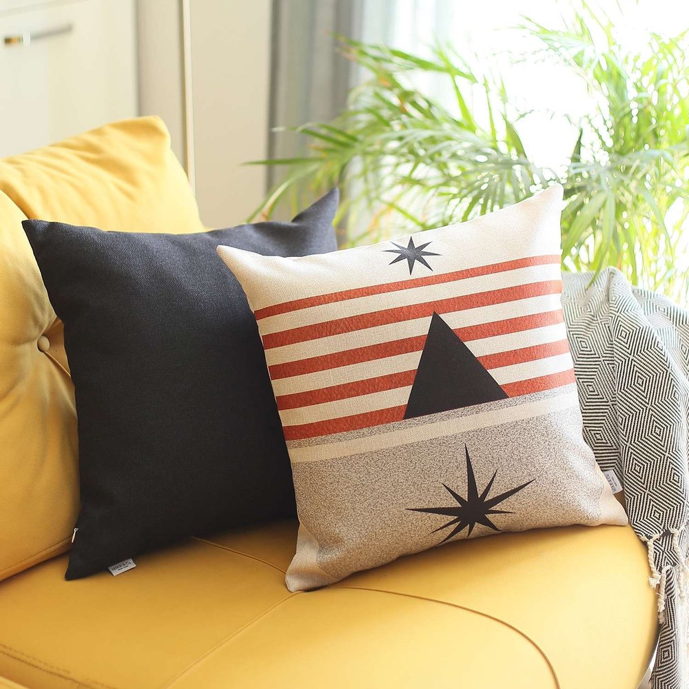 18" Black Throw Pillow Cover
