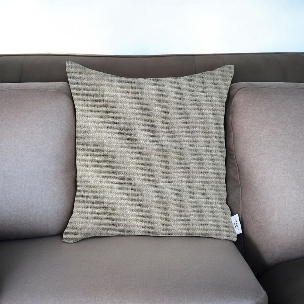 18" Beige Throw Pillow Cover