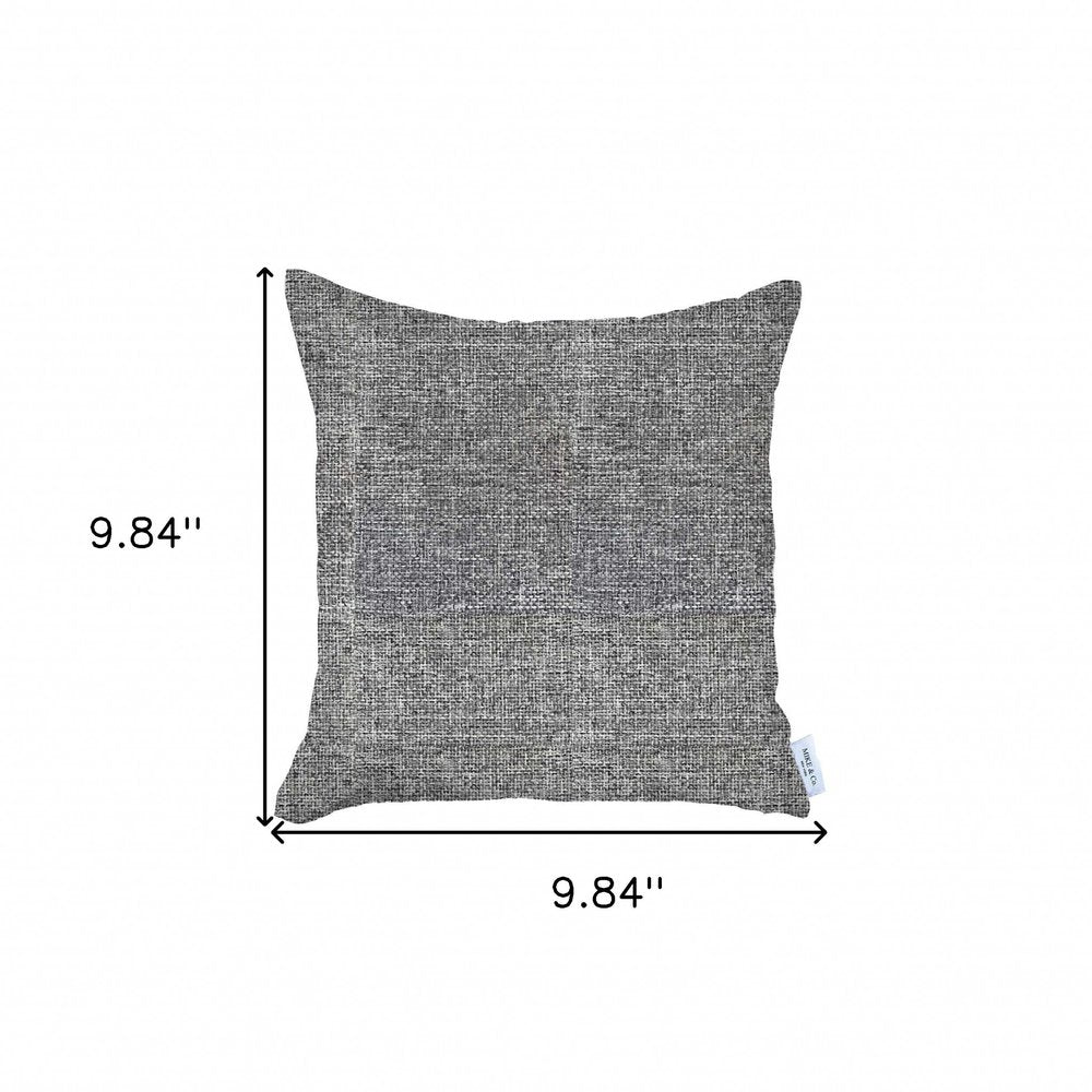 18" Black and Gray Throw Pillow Cover
