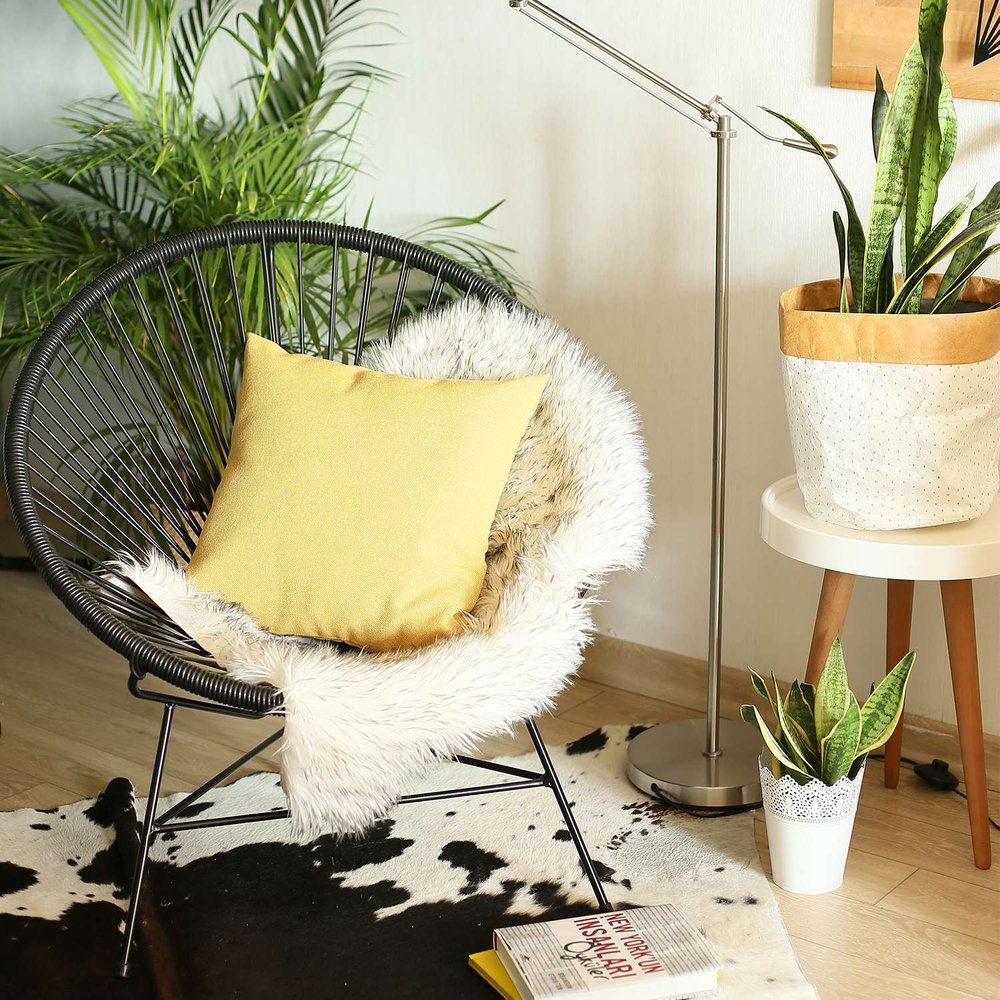 18" Yellow Throw Pillow Cover