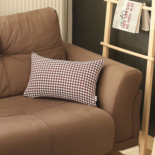 12" X 20" Red Lumbar Throw Pillow Cover