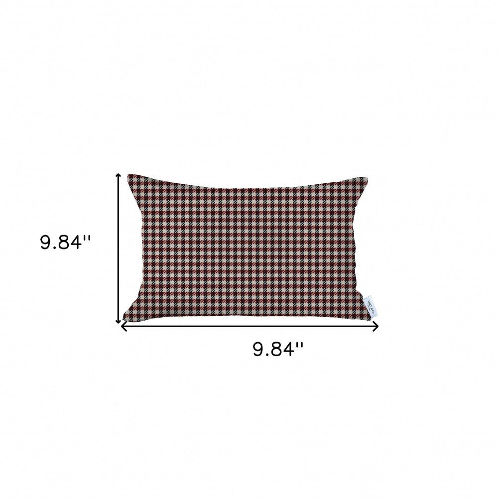 12" X 20" Red Lumbar Throw Pillow Cover