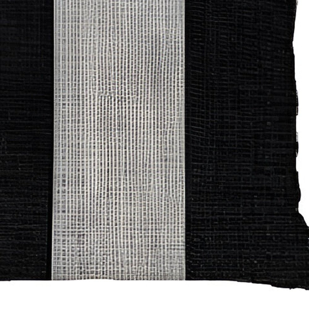 Set Of Two 18" X 18" Grey And Black Geometric Zippered Handmade Polyester Throw Pillow