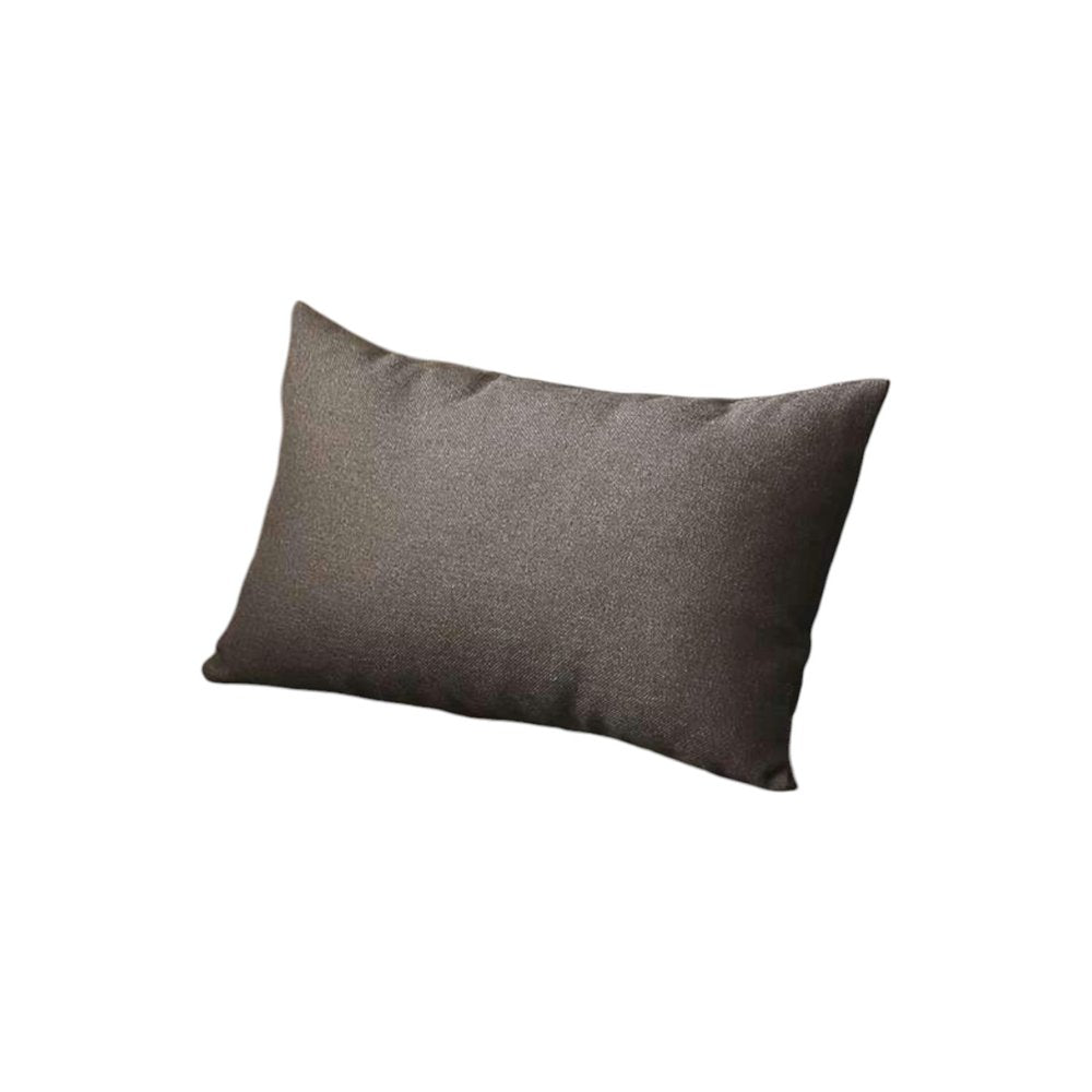 Set of Four 12" X 20" Black Fabric Lumbar Throw Pillows