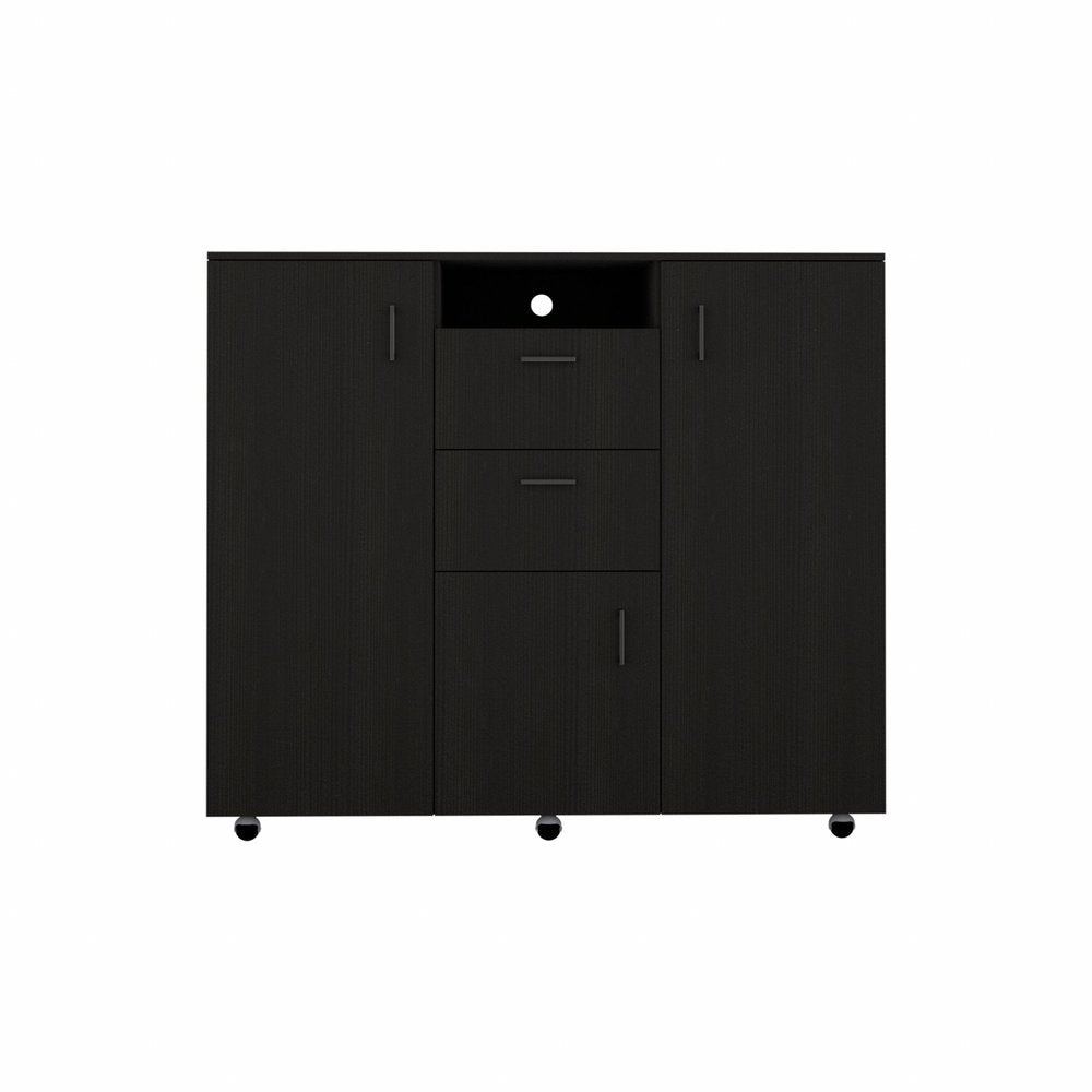 55" Black Two Drawer Dresser
