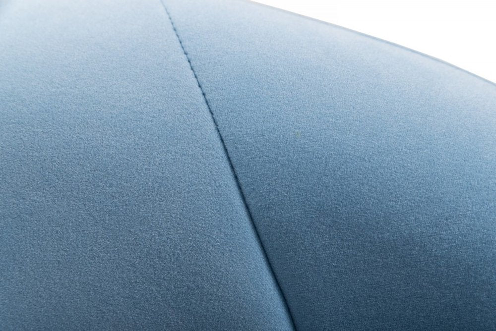 Blue Fabric Wrapped Dining Chair