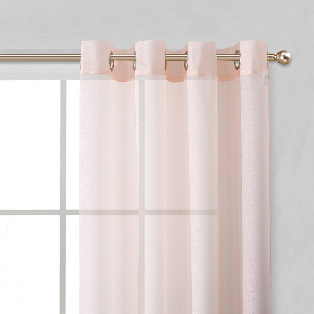 Set of Two 84" Blush Solid Modern Window Panels
