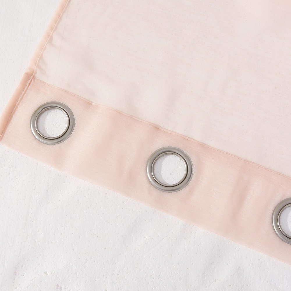 Set of Two 84" Blush Solid Modern Window Panels