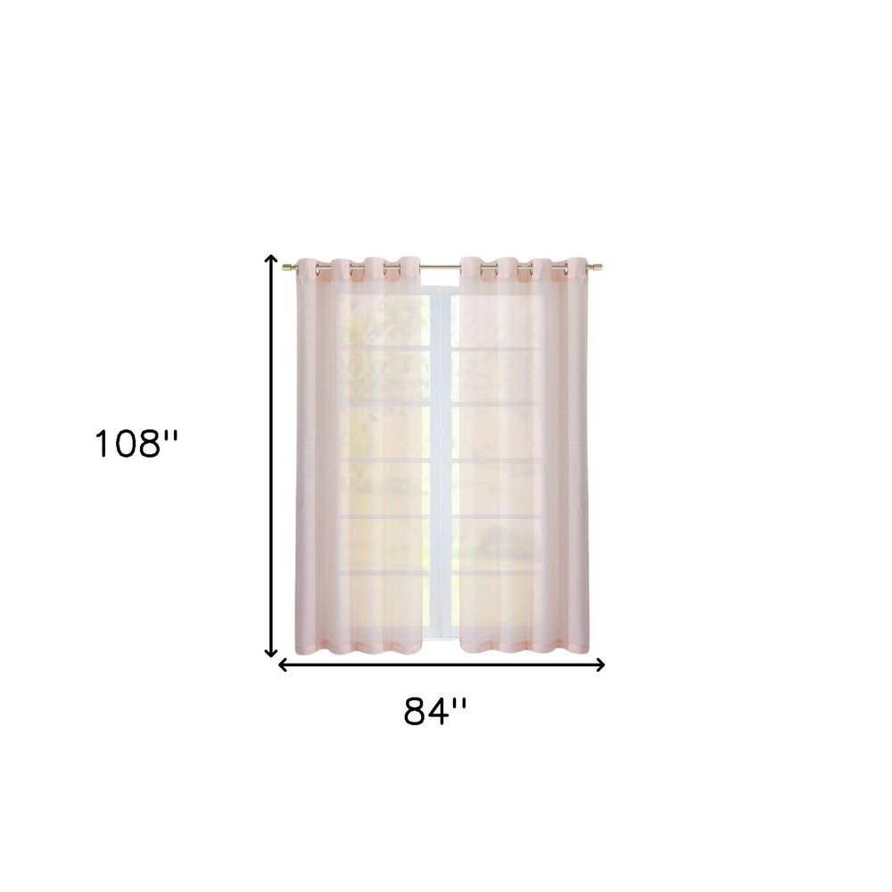 Set of Two 84" Blush Solid Modern Window Panels