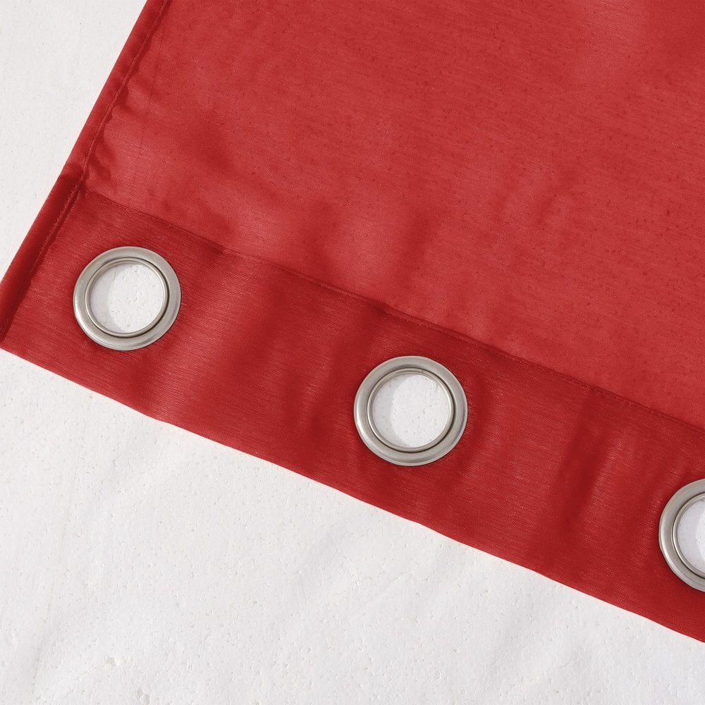 Set of Two 84" Red Solid Modern Window Panels