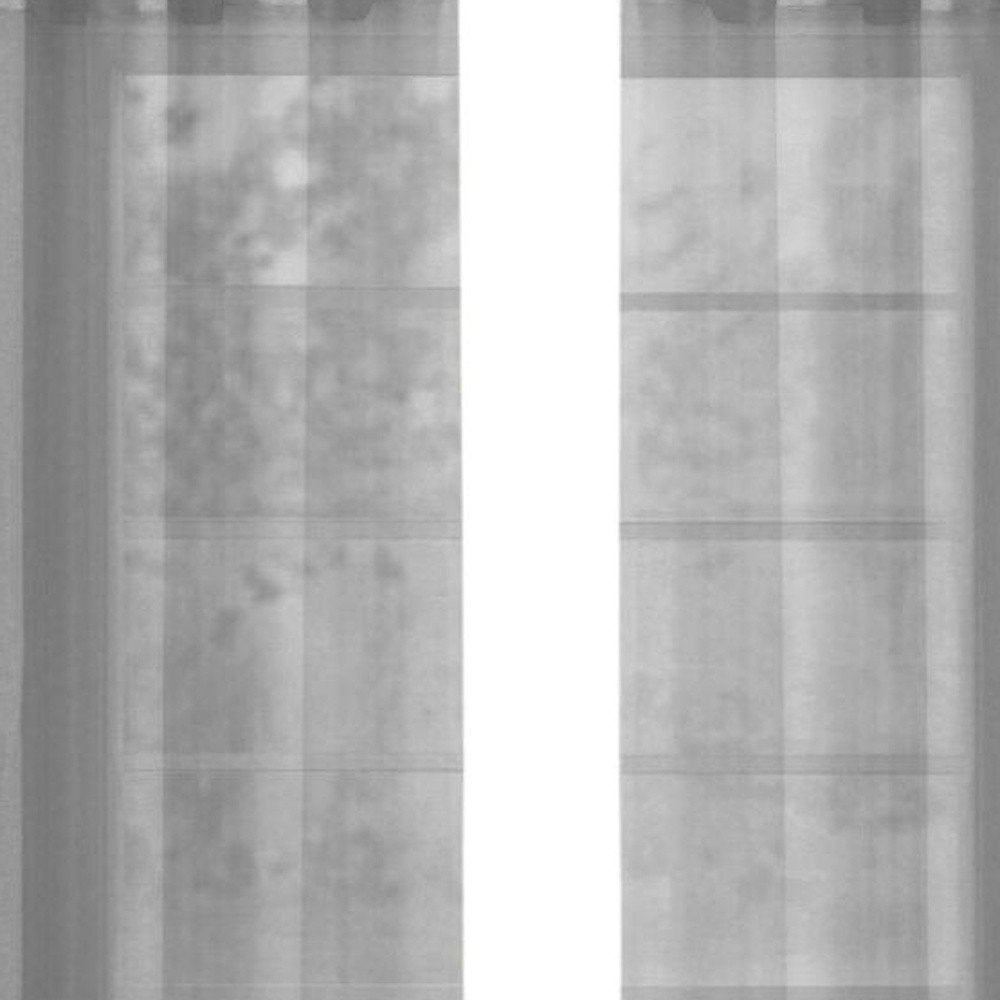 Set of Two 84" Silver Solid Modern Window Panels