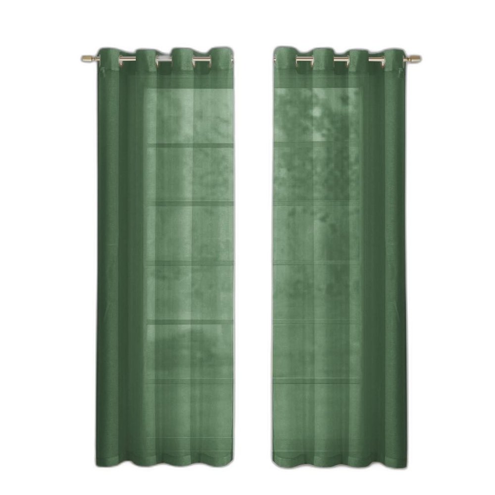 Set of Two 84" Sage Solid Modern Window Panels