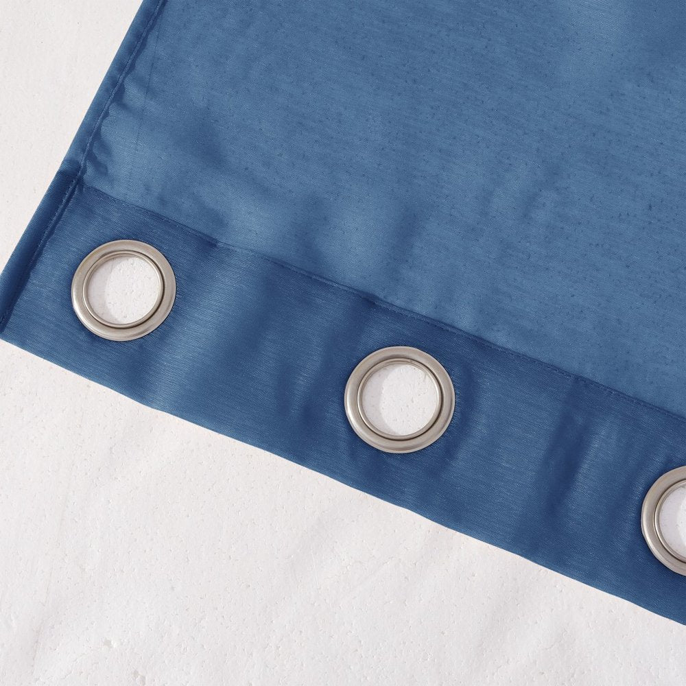 Set of Two 84" Blue Solid Modern Window Panels