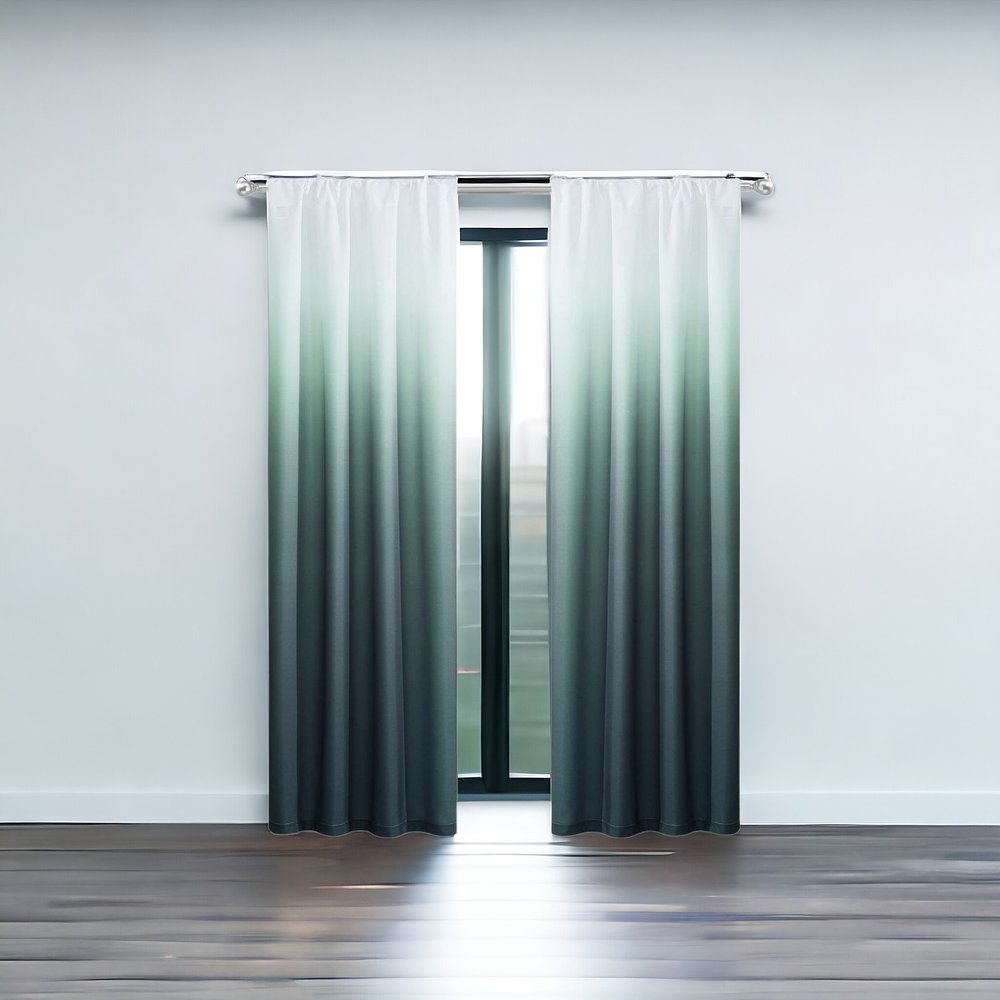 Set of Two 84" Blue Ombre Shades Window Panels