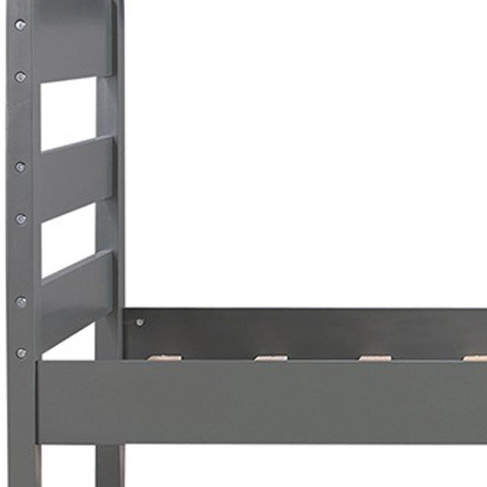 Gray Wood Twin Bed Frame