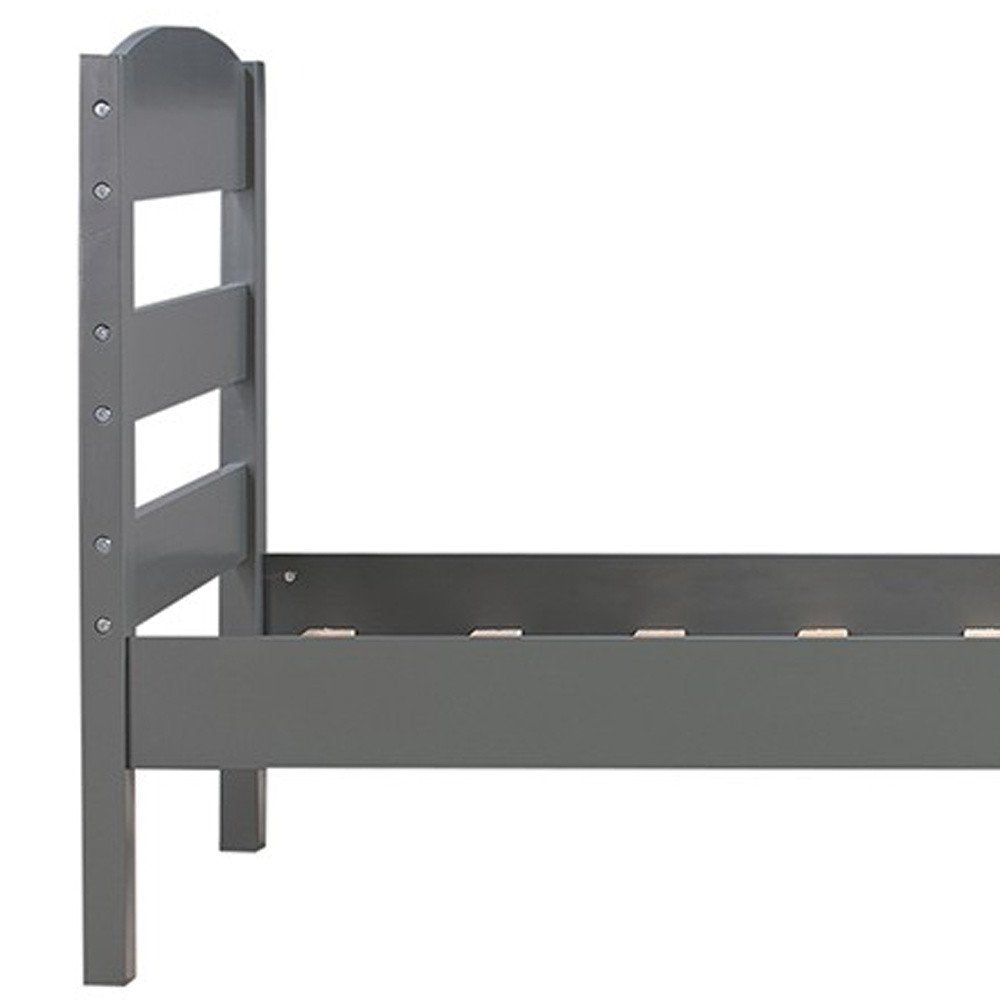 Gray Wood Twin Bed Frame