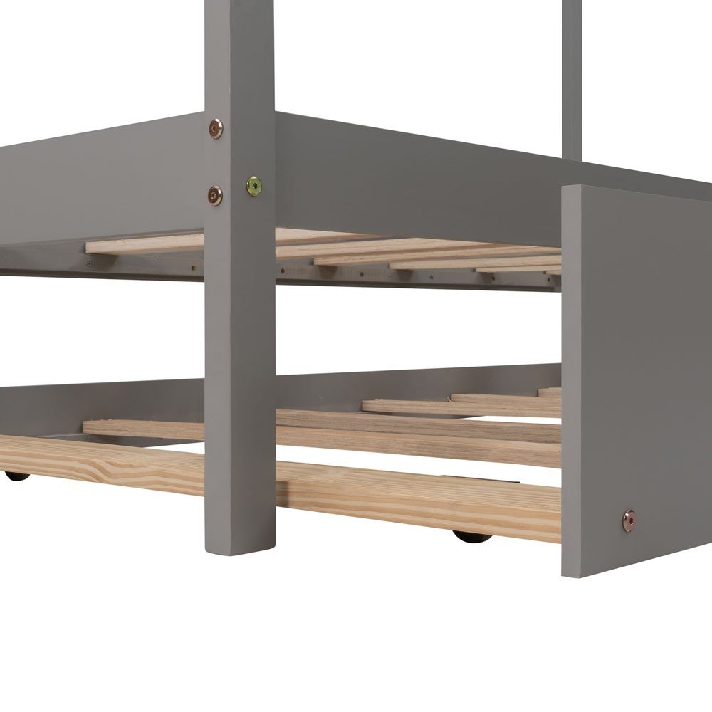 Gray Wood Twin with Trundle