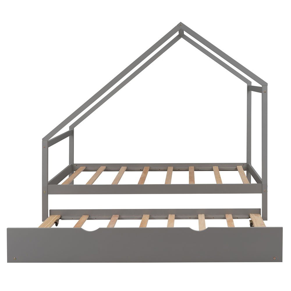 Gray Wood Twin with Trundle