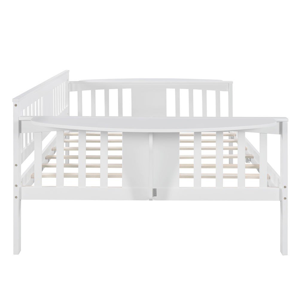 White Wood Full Bed Frame