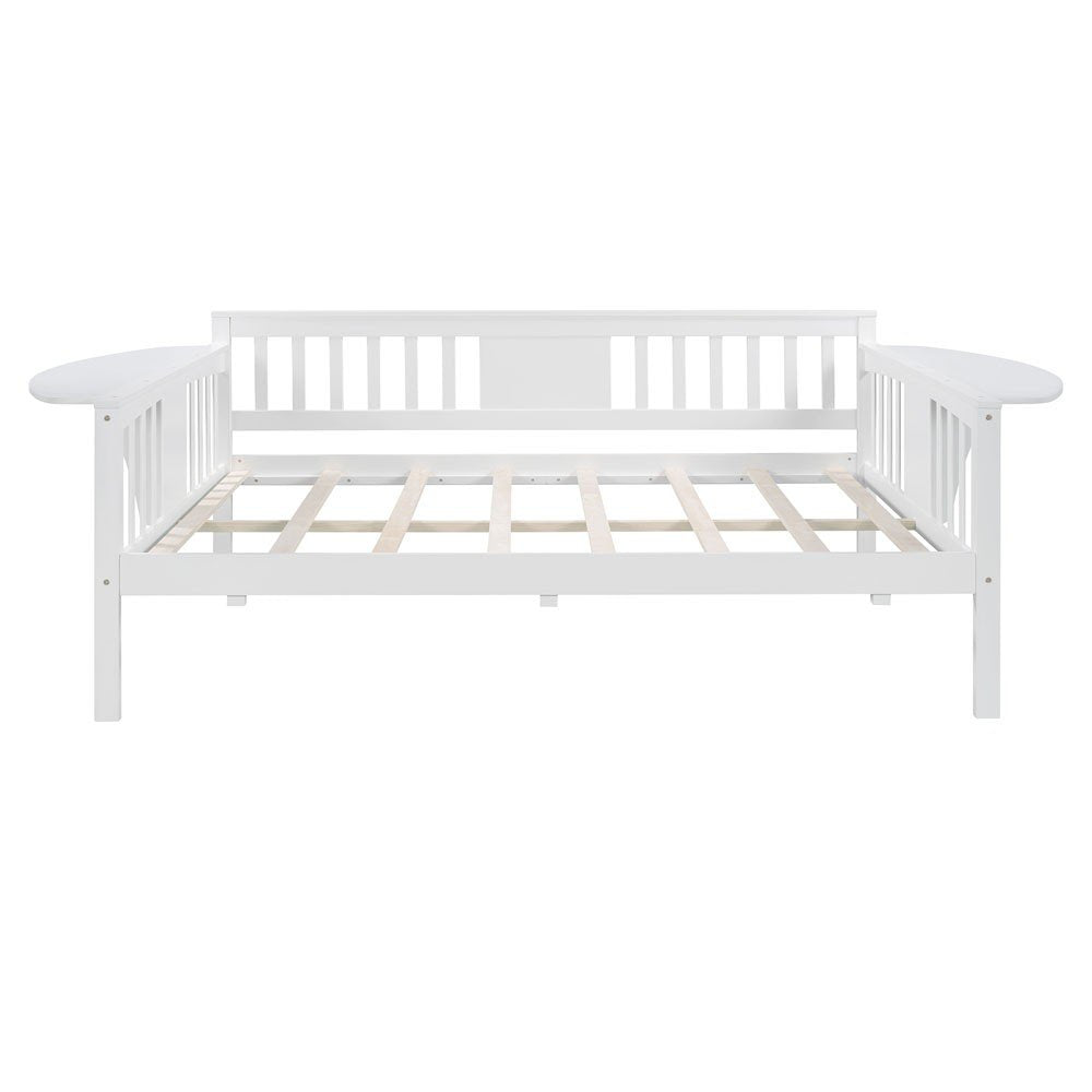White Wood Full Bed Frame