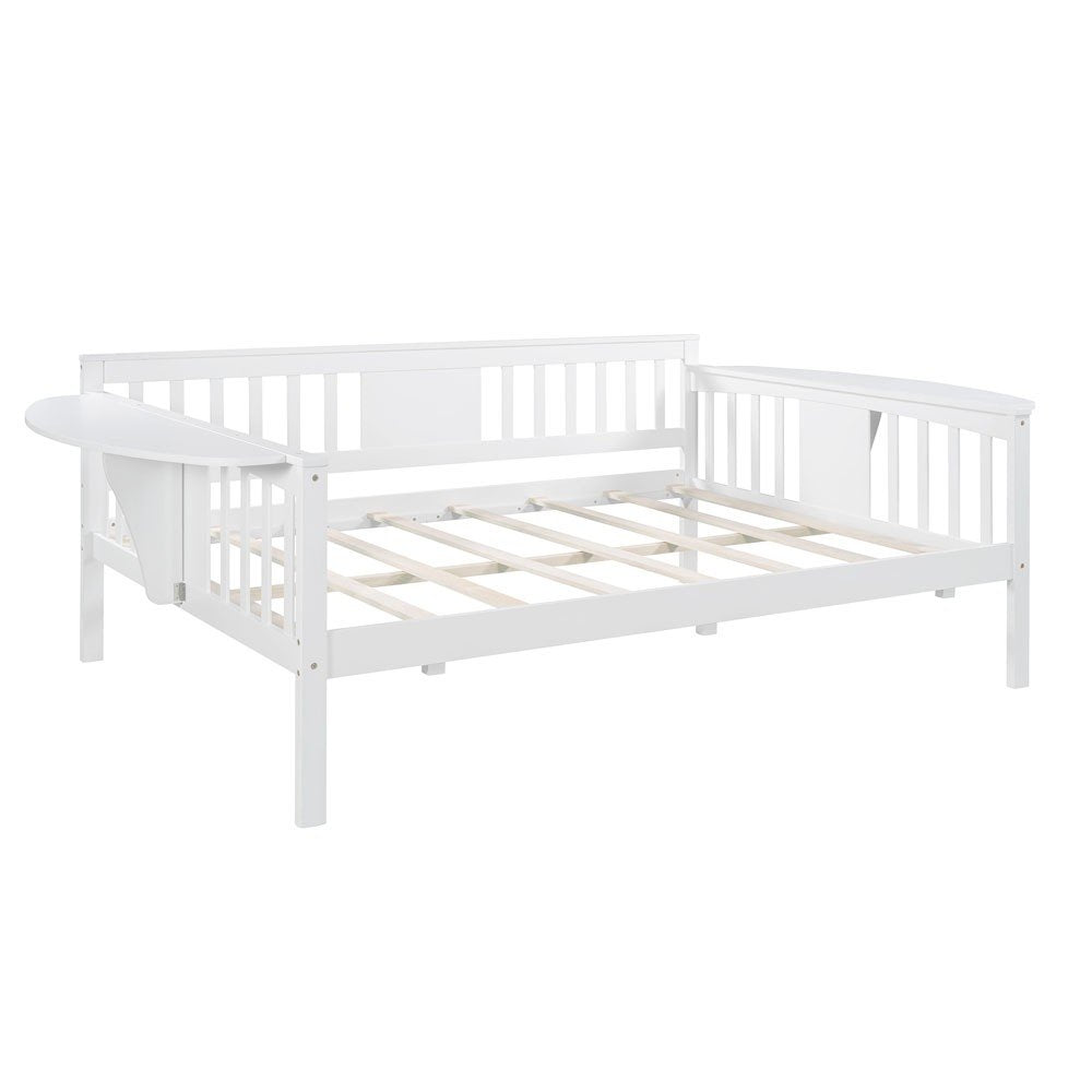 White Wood Full Bed Frame