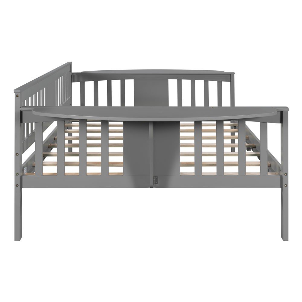 Gray Wood Full Bed Frame