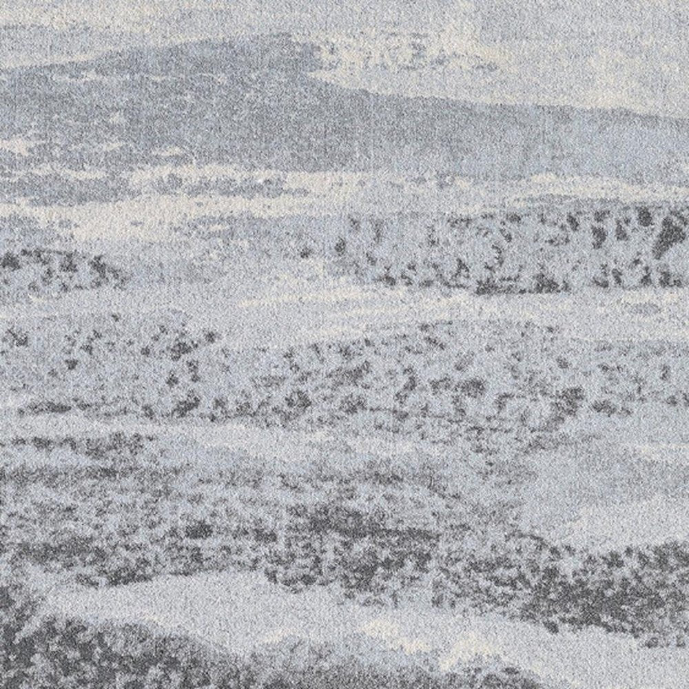 10' X 13' Blue Gray Abstract Mist Modern Area Rug