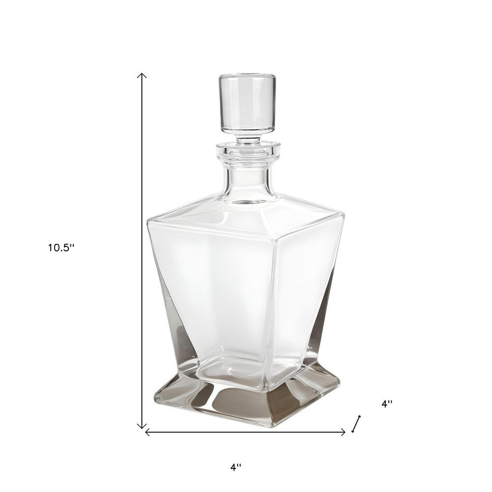 Clear Crystal Angular Shape Stemless Decanter