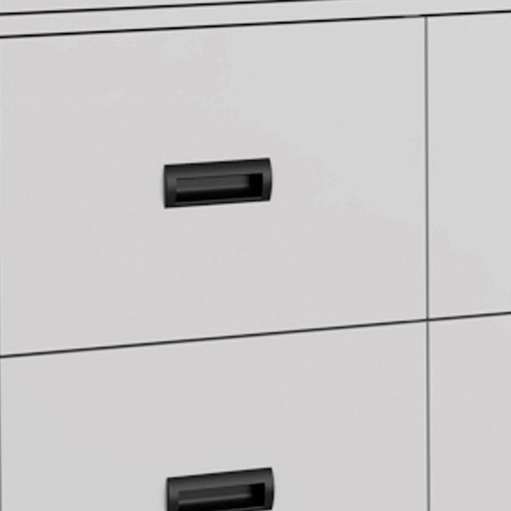 33" White Five Drawer Dresser