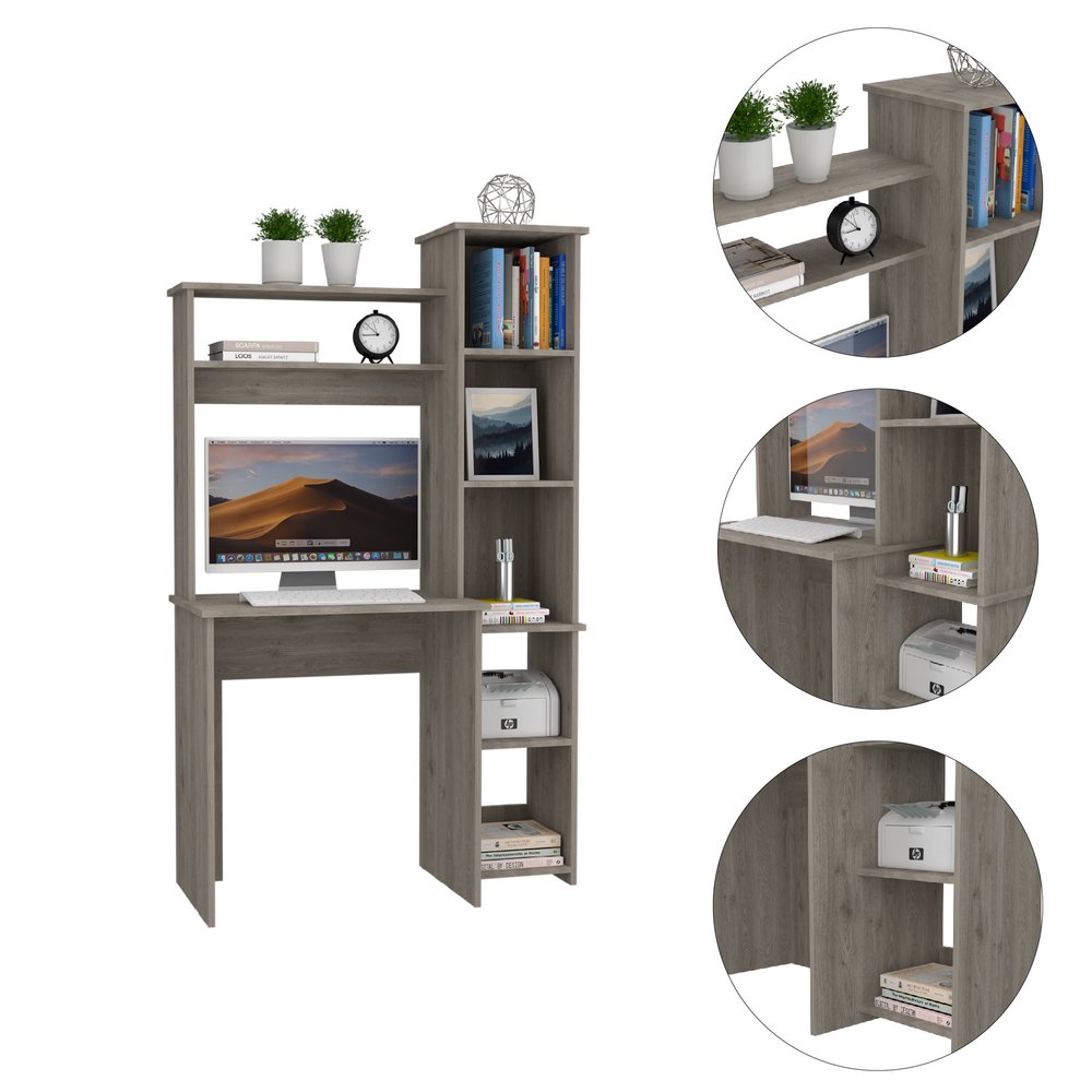 40" Light Gray Computer Desk