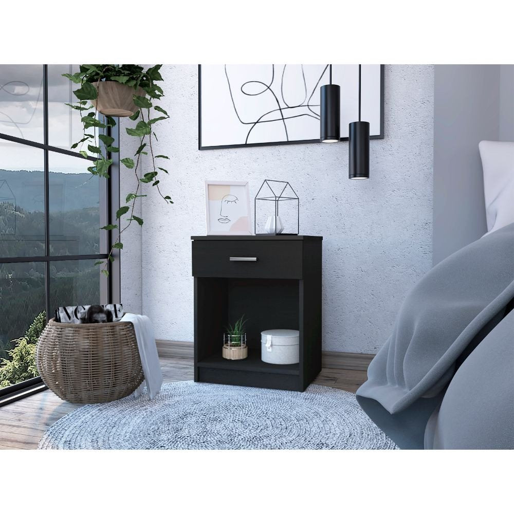 22" Wood One Drawer Nightstand