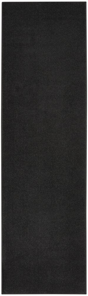 10' Black Indoor Outdoor Runner Rug