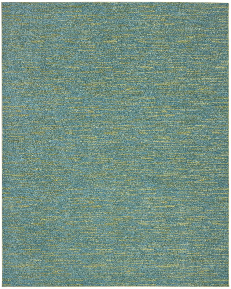 10' X 14' Blue And Green Indoor Outdoor Area Rug
